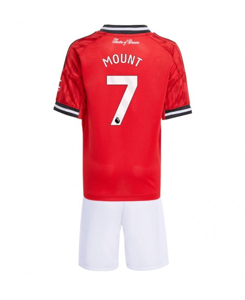 Günstige Manchester United Mason Mount #7 Heimtrikotsatz Kinder 2025-26 Kurzarm (+ Kurze Hosen) Günstige Manchester United Mason Mount #7 Heimtrikotsatz Kinder 2025-26 Kurzarm (+ Kurze Hosen)